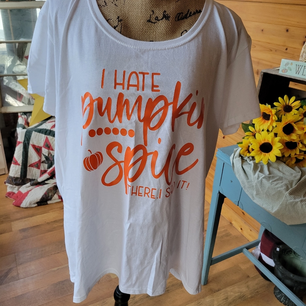Nwot Pumpkin Spice Shirt plus 2x Graphic T-Shirt Custom Vinyl
